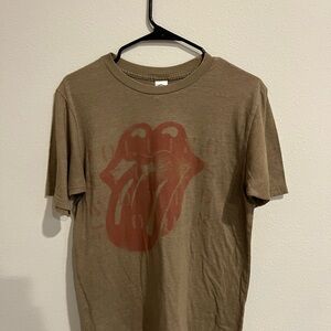Rolling Stones Brown and Red Short Sleeve Tee